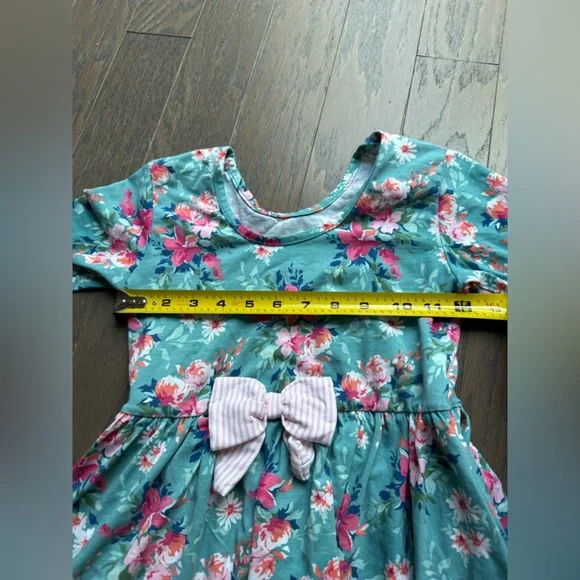 Ruffle Butts Twirl Dress Fancy Me Floral girls size 8 spring summer flowers bow - Picture 4 of 14